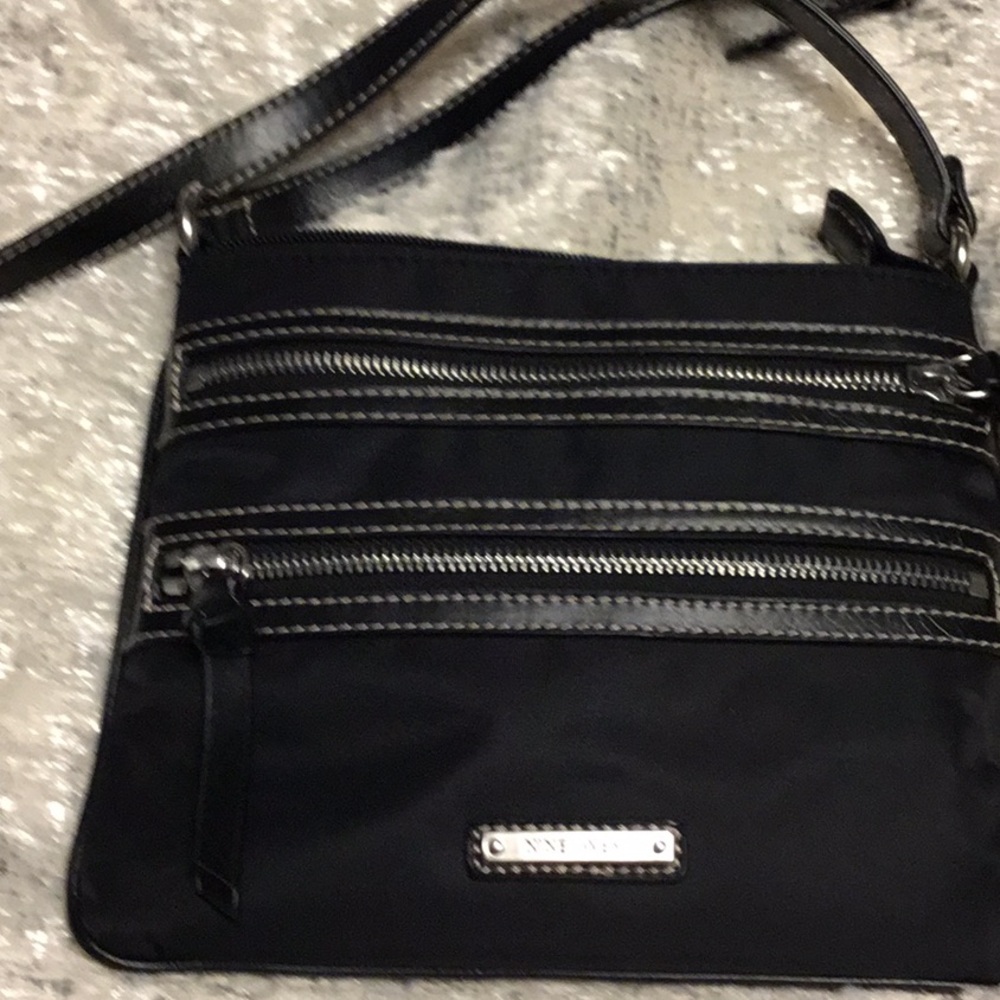 Nine West Black Crossbody Bag with Tassel Zippers - Picture 3 of 7